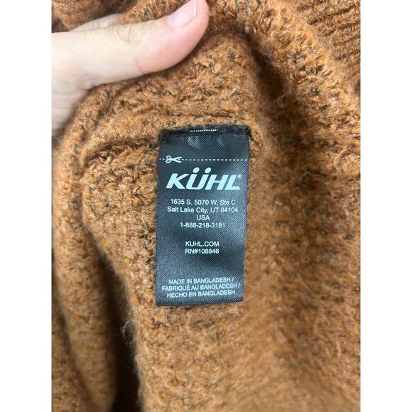 KÜHL Alpaca Blend Turtleneck Sweater Brown Textured Knit Women’s XL - Picture 8 of 9